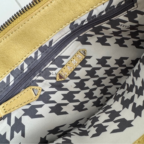 l.a.m.b. citron yellow leather clutch - Picture 4 of 6